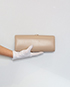 Egee Clutch Veau Swift Leather in Etoupe, back view